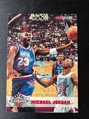 NBA Hoops Michael Jordan All-Star Basketball Card - Year 1993 - Mint - Vintage